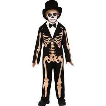 Karnevalový kostým DĚTSKÝ KOSTÝM MALÉ KOSTLIVCE KOSTLIVEC KOSTÝM MALÉ KOSTLIVCE 146 Černá