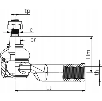 Posilovač řízení KONCOVKA TYČE ŘÍZENÍ HYUNDAI PONY -