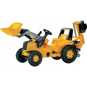 Dětské šlapadlo BAGR CAT S ČELNÍM NAKLADAČEM A ZADNÍ LŽÍCÍ ROLLY TOYS