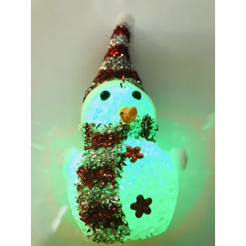 Vánoce Svíticí Sněhulák LED 15cm