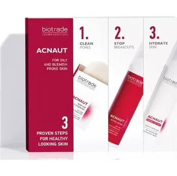 Pleťový krém Sada péče o aknózní pleť (pleťová voda + krém + mýdlo) Acnaut Biotrade