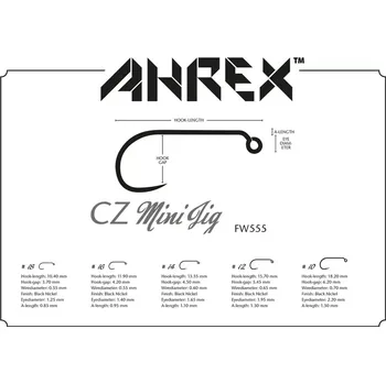 Rybářský háček Muškařské háčky Ahrex FW555 CZ Mini Jig vel. 10