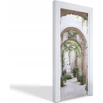 Fototapeta Dekorativní samolepka na dveře oživí vzhled Zelený dvůr 75x205 cm