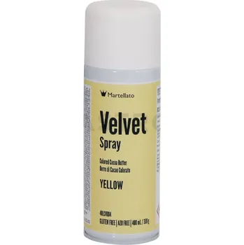Potravinářské barvivo Semiš ve spreji 400 ml - žlutý | MARTELLATO, Velvet spray