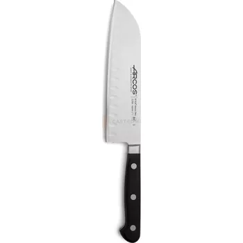 Kuchyňský nůž Nůž Santoku s kuličkovým hrotem, černý, 303 mm | ARCOS, Ópera