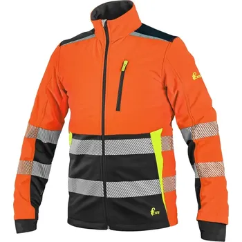 pracovní bunda CXS Bunda BENSON CXS SOFTSHELL, různé barvy Velikost XXXL oranžová/černá