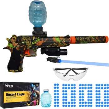 Dětská zbraň AUTOMATICKÁ PISTOLE NA GELOVÉ KULIČKY GLOCK DESERTEAGLE - GRAFIKA DINOSAURŮ