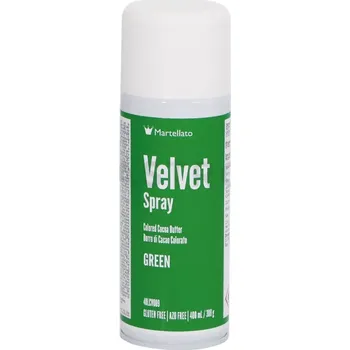 Potravinářské barvivo Semiš ve spreji 400 ml - zelený | MARTELLATO, Velvet spray
