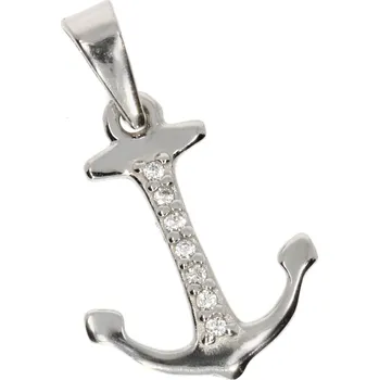 Přívěsek Zlatnictví Helios Přívěsek z bílého zlata kotva