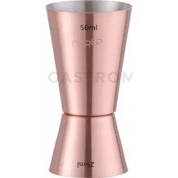 Trekingová hůl Jigger - barmanská odměrka 25/50 ml, měděný, 42x86 mm | BAR UP, 596548