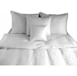 Hotelové povlečení damašek 200x220 cm 2x 50x70 zip, proužky 4 mm