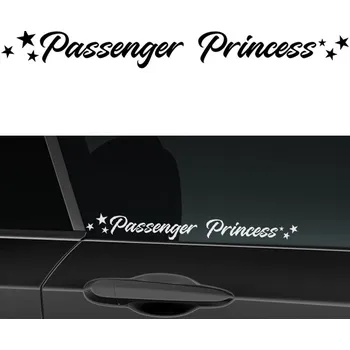 Samolepicí dekorace na vozidlo NÁLEPKA na auto okno Passenger Princess 25x3 cm