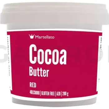 Potravinářské barvivo Barvivo na bázi kakaového másla 200 g - červené | MARTELLATO, Colour cocoa butter
