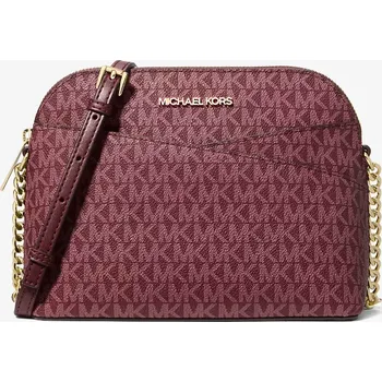 Kabelka MICHAEL KORS dámská kabelka,crossbody Jet Set Medium Dome logová vínová