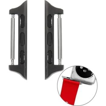 Řemínek na hodinky Pružinové magnetické konektory pro Apple Watch 42mm/44mm - černá