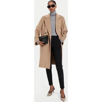 Dámské oblečení Weekend Max Mara Vlněný kabát Zum 2425016052 Hnědá Regular Fit 40