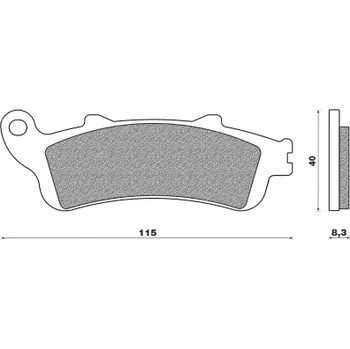 Brzdová destička brzdové destičky, NEWFREN (směs ROAD TOURING SINTERED) 2 ks v balení M502-905