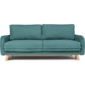 Pohovka Tyrkysová manšestrová rozkládací pohovka 218 cm Tori – Bonami Selection ID_1585202