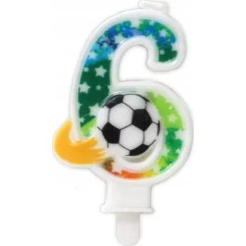 Dortová svíčka Narozeninová svíčka číslice nula 0 fotbal dort