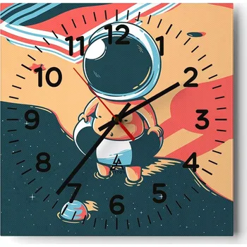 Hodiny Nástěnné hodiny do obýváku 40x40 Abstrakce Tiché hodiny Skleněné hodiny Bez hlučnosti