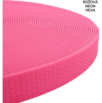Vodítko pro psa RAK-Brno Stopovačka Hexa - růžová neon Délka: 9 m, Ucho: Ne, Šířka: 16 mm