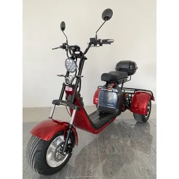 Elektrokoloběžka Elektrická Tříkolka Lera Scooters C5 2000W Černá, Barva červená Leramotors