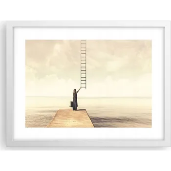 Obraz Obraz plakát v bílém rámu do obýváku 40x30 abstrakce foto na zeď