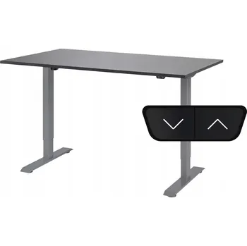 Psací stůl Obdélníkový psací stůl Pro Ergo 138 x 80 x 121 cm, odstíny šedé