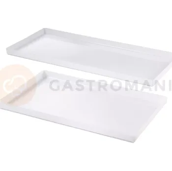 Výdejník vody Podnos na dorty, zákusky a jednohubky, obdélníkový s okraji, bílý - 60x25x2,5 cm | MARTELLATO, Tray