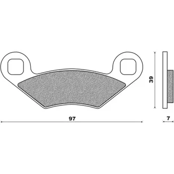 Brzdová destička brzdové destičky, NEWFREN (směs OFF ROAD ATV SINTERED) 2 ks v balení M502-930