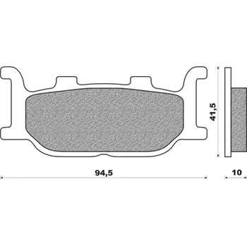 Brzdová destička brzdové destičky, NEWFREN (složení ROAD TOURING SINTERED) 2 ks v balení M502-924