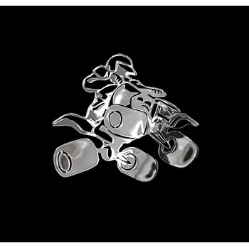 Samolepicí dekorace na vozidlo Samolepka na auto, niklovaná Quad