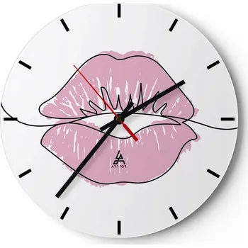 Hodiny Nástěnné hodiny do kuchyně 30x30 Grafika Skleněné hodiny do obýváku Loft Tiché