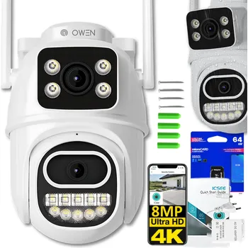 IP kamera OTOČNÁ VENKOVNÍ KAMERA IP WIFI ICSEE ZOOM DVA OBJEKTIVY 8MPx ULTRA HD