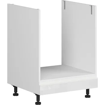 Black red white Spodní skříňka kuchyně Sole pro vestavné spotřebiče DP-60/82-K Barva korpusu skříněk: Černá mat, Zvolte barvu dvířek: Bílá lesk