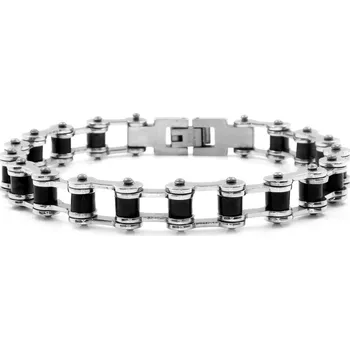 Náramek BRUNOshop.cz Náramek ŘETĚZ NA KOLO ČERNÝ 220 mm