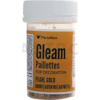 Výroba svíčky Zdobící sypání 3 g - perleťově zlaté | MARTELLATO, Gleam paillettes