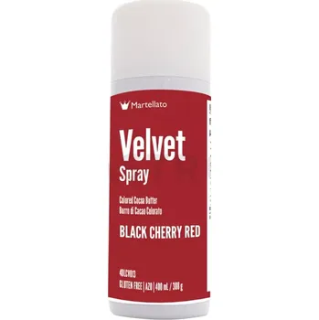 Potravinářské barvivo Semiš ve spreji 400 ml - třešňově červený | MARTELLATO, Velvet spray