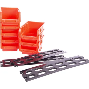 ALASPRO Závěsná plastová lišta s 6 plastovými boxy