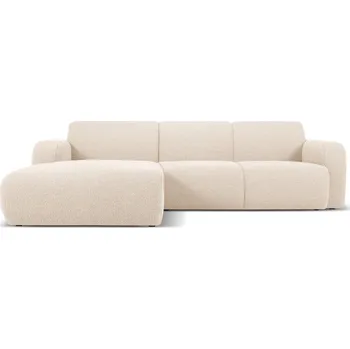 Pohovka Béžová rohová pohovka z textilie bouclé (levý roh) Molino – Micadoni Home ID_1601644