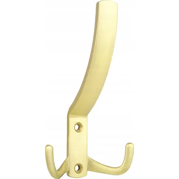 Věšák Nástěnný věšák ZLATÝ 76x140 cm na oblečení HÁČEK vysoký