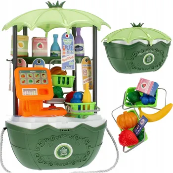 Hra na obchod OBCHOD SUPERMARKET PRO DĚTI KOŠÍK PŘÍSLUŠENSTVÍ