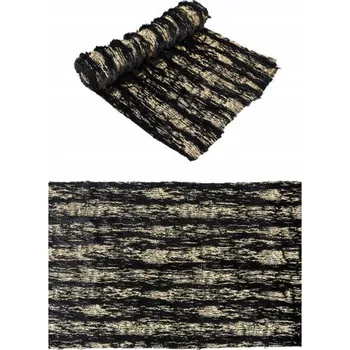 ubrus Běžec na stůl černý, zlatý 300 x 28 cm