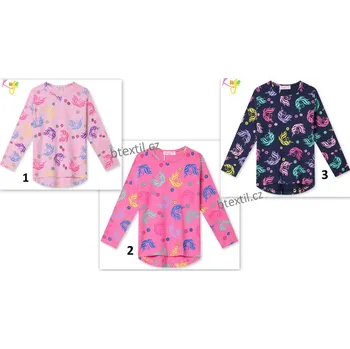 Dívčí tričko dl.rukáv Kugo jednorožec 98-110
