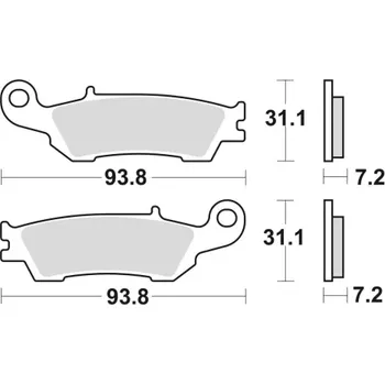 Brzdová destička brzdové destičky, BRAKING (sintrovaná směs CM44) 2 ks v balení M501-262