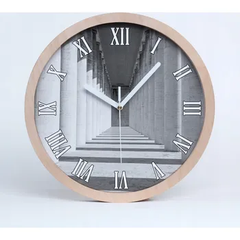 Hodiny Dřevěné nástěnné hodiny římské chodba průměr 25 cm