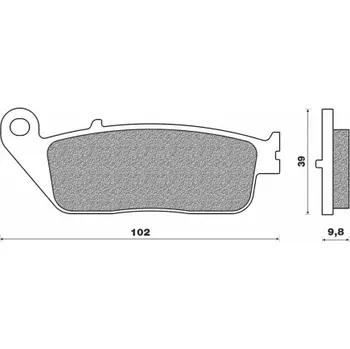 Brzdová destička brzdové destičky, NEWFREN (směs SCOOTER ELITE ORGANIC) 2 ks v balení M502-939