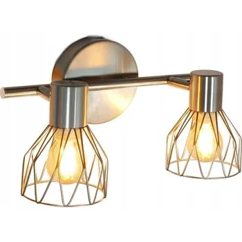 Stropní Svítidlo Lišta Bodové Světlo Kolejnice 2x E14 Stříbrná Nastavitelná LOFT PREMIUM