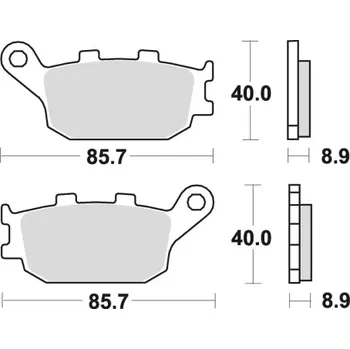 Brzdová destička brzdové destičky, BRAKING (polo-kovová směs SM1) 2 ks v balení M501-135
