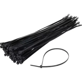 Stahovací páska AMIO Stahovací pásky černé 3,6x150mm - 100 ks TK 3.6X150